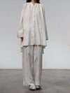 Mutedance 25 Autumn and Winter Elastic Wide Waist Drawstring Casual Pants Series Floral Dye MD-MD25FW71-nude